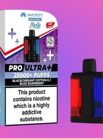 Hayati Pro Ultra Plus 25k Pods Blackcurrant Cotton K Blue Raspberry